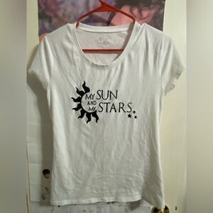 White Graphic Tee - Game of Thrones-My Sun and My Stars